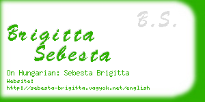 brigitta sebesta business card